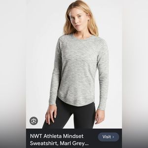 Athleta mindset sweatshirt (tee) marl grey